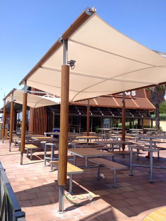 Persianas y Toldos A. Gutiérrez toldo de restaurante